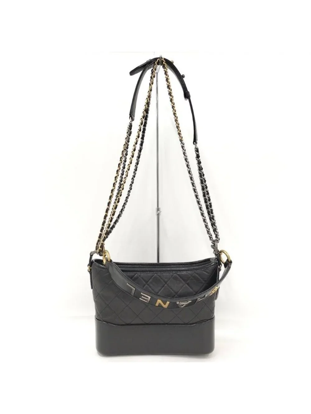 Chanel Gabriel 2-Way Bag Leather Black